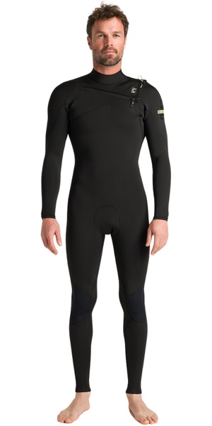 2026 C-Skins Mens NuWave Session Lite 3/2mm Chest Zip Wetsuit C-NSEL32STM - Black